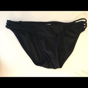 Black bikini bottoms cut out sides. Size M.